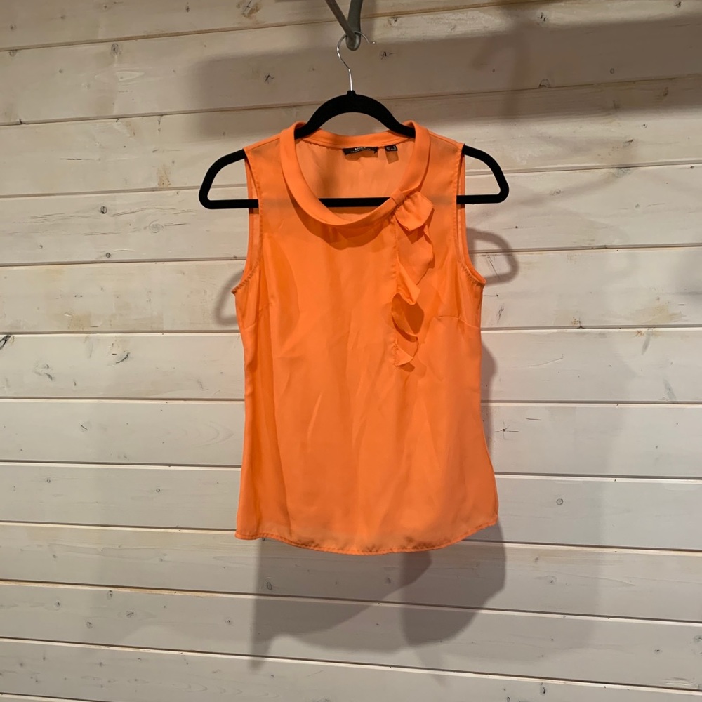 Mexx | Orange Blouse w Front Ruffle
